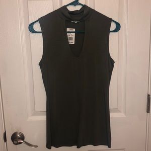 Small, olive green tank
